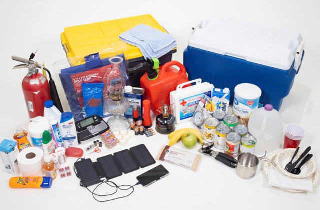 The contents of a typical hurricane survival kit. Photo/UF-IFAS Extension Services