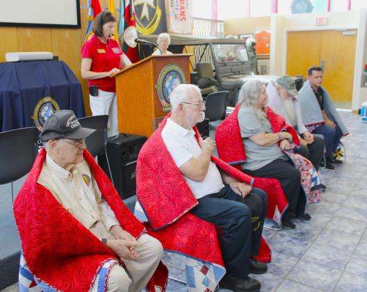 The Central Florida Chapter of Quilts of Valor presented quilts to five local veterans Saturday in honor of their armed forces service. PHOTO/TERRY LLOYD